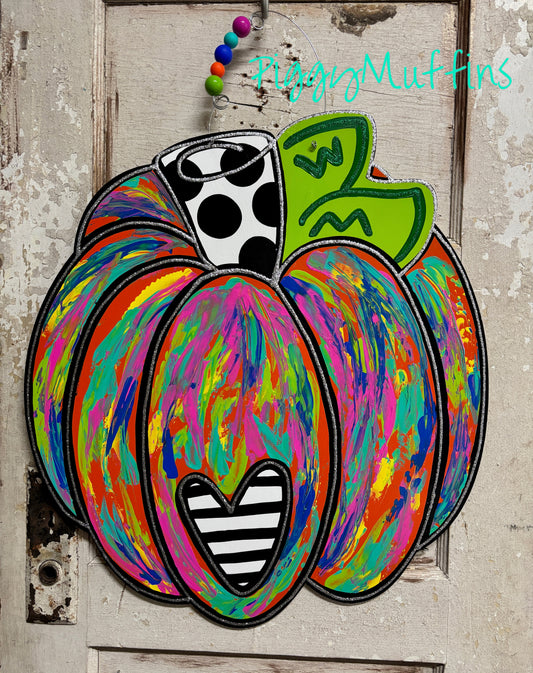 Pumpkin Door Hanger: Fall Wreath