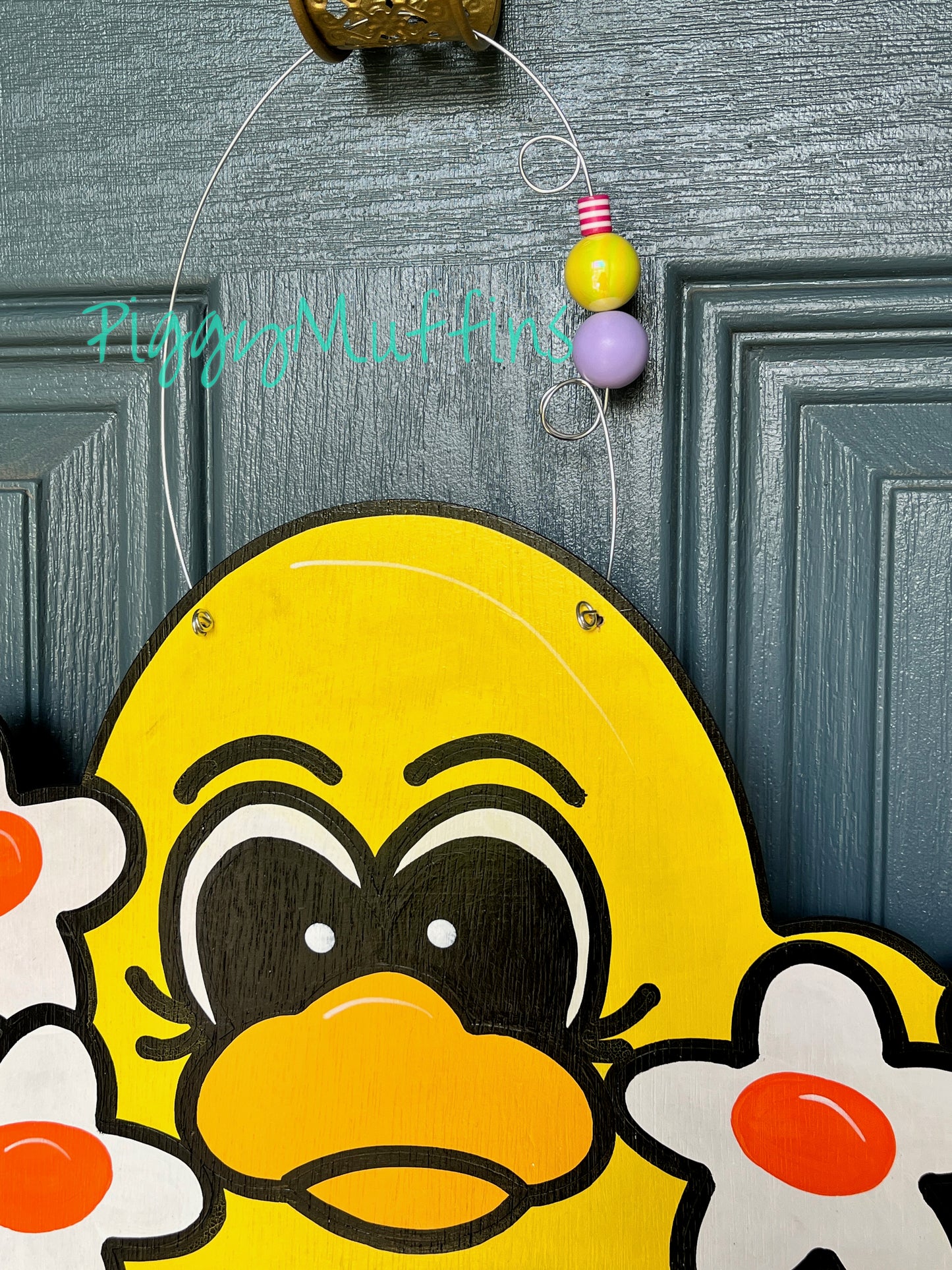 Spring door hanger | Duck Door Hanger | Spring Flowers Door Hanger | Easter Door Hanger | Door Hanger