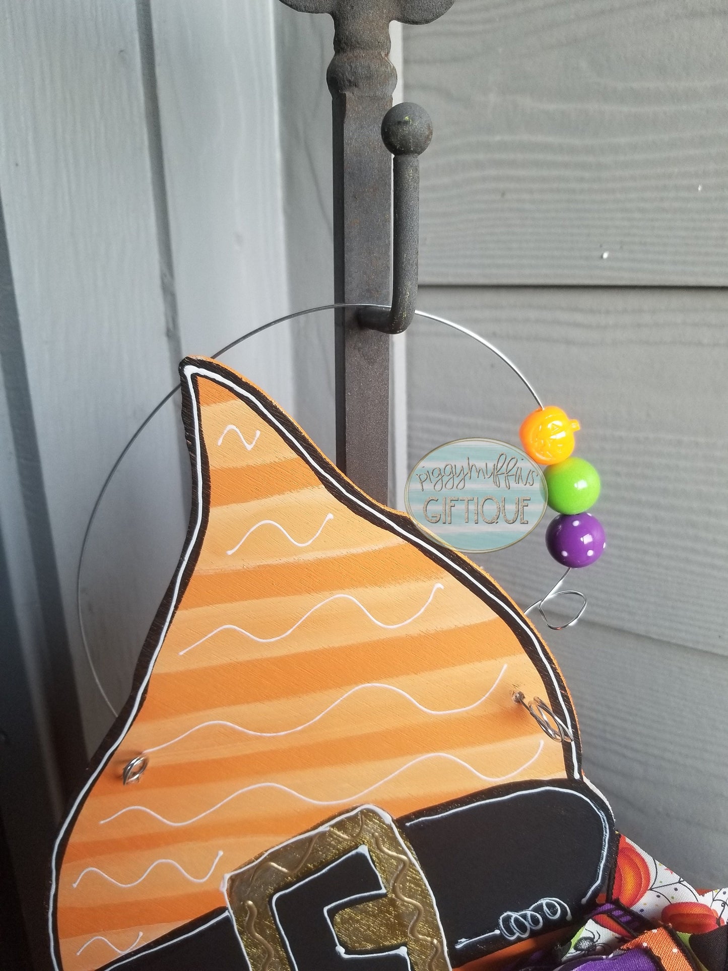 Halloween Door Hanger | Witch Door Hanger | Fall Door Hanger | Cute Whimsical Halloween Trick or Treat Witch Door Hanger | Door Hanger