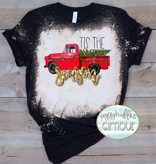 DIGITAL FILE PNG Red Christmas Truck it’s the Season sublimation  png