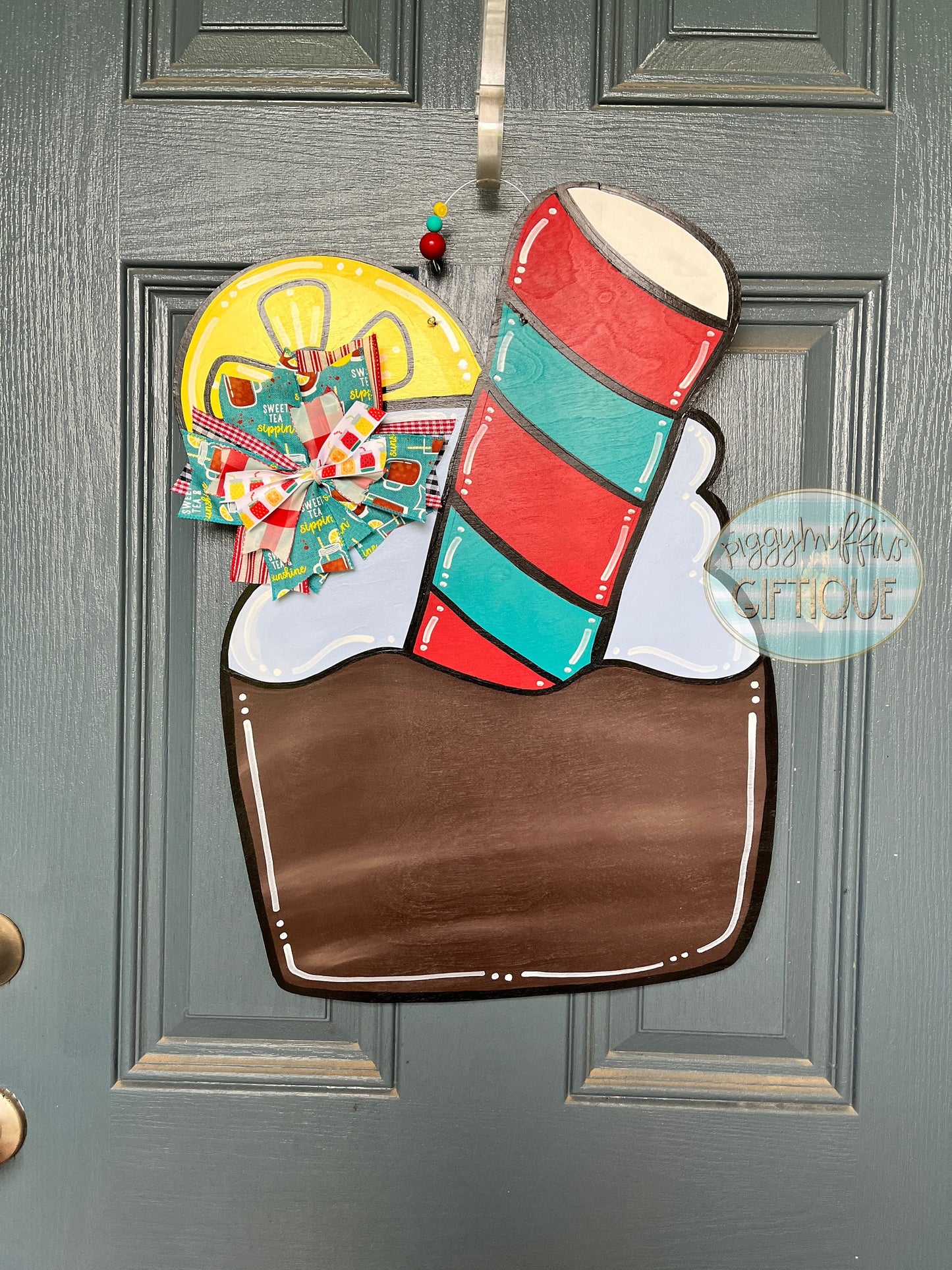 Sweet Tea Door Hanger | Summer Drink Door Hanger | Summer Door Hanger | Door Hanger