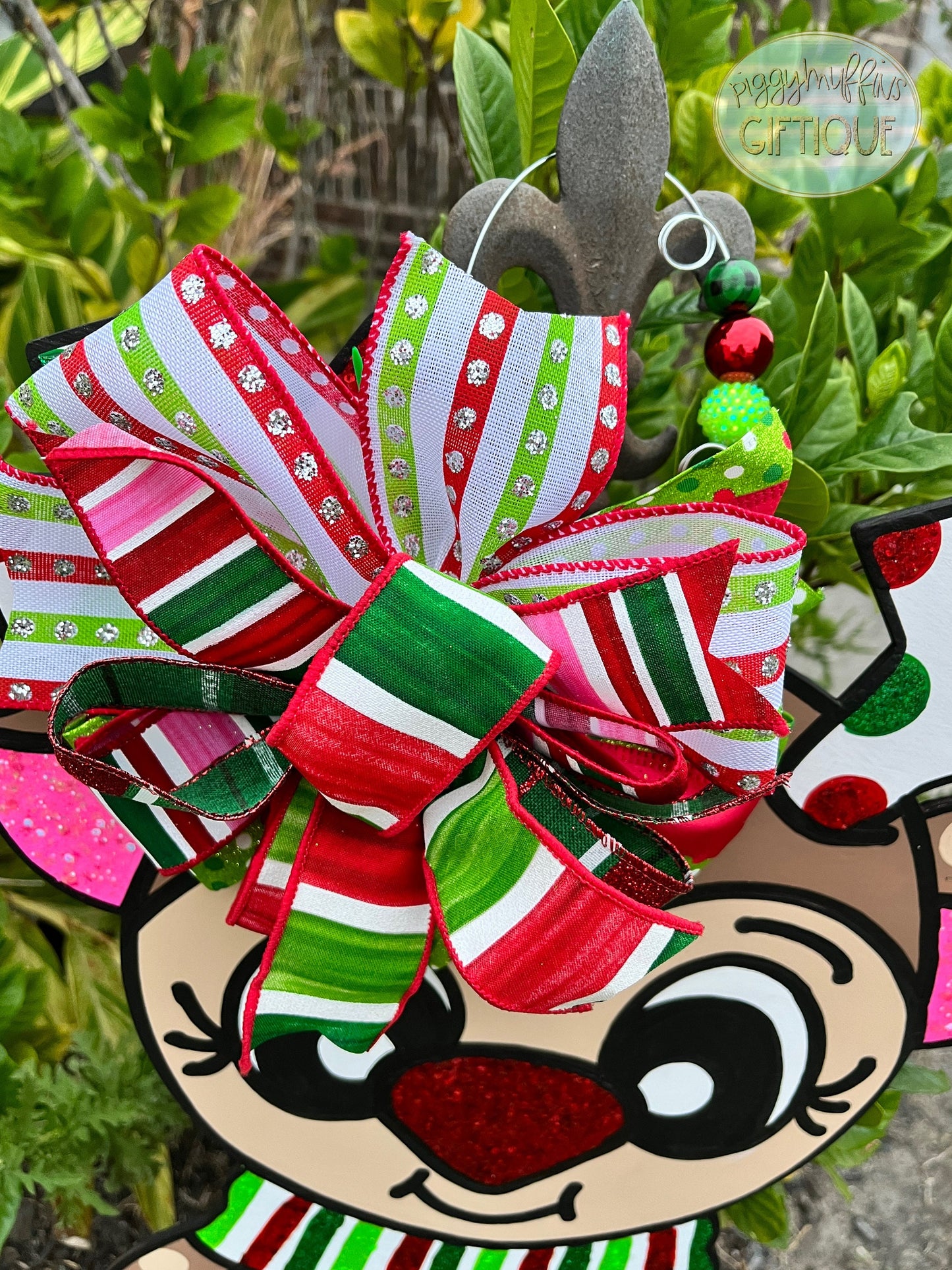 Christmas Door Hanger | Reindeer Door Hanger | Reindeer Wreath | Christmas Wreath | Christmas Door Decoration