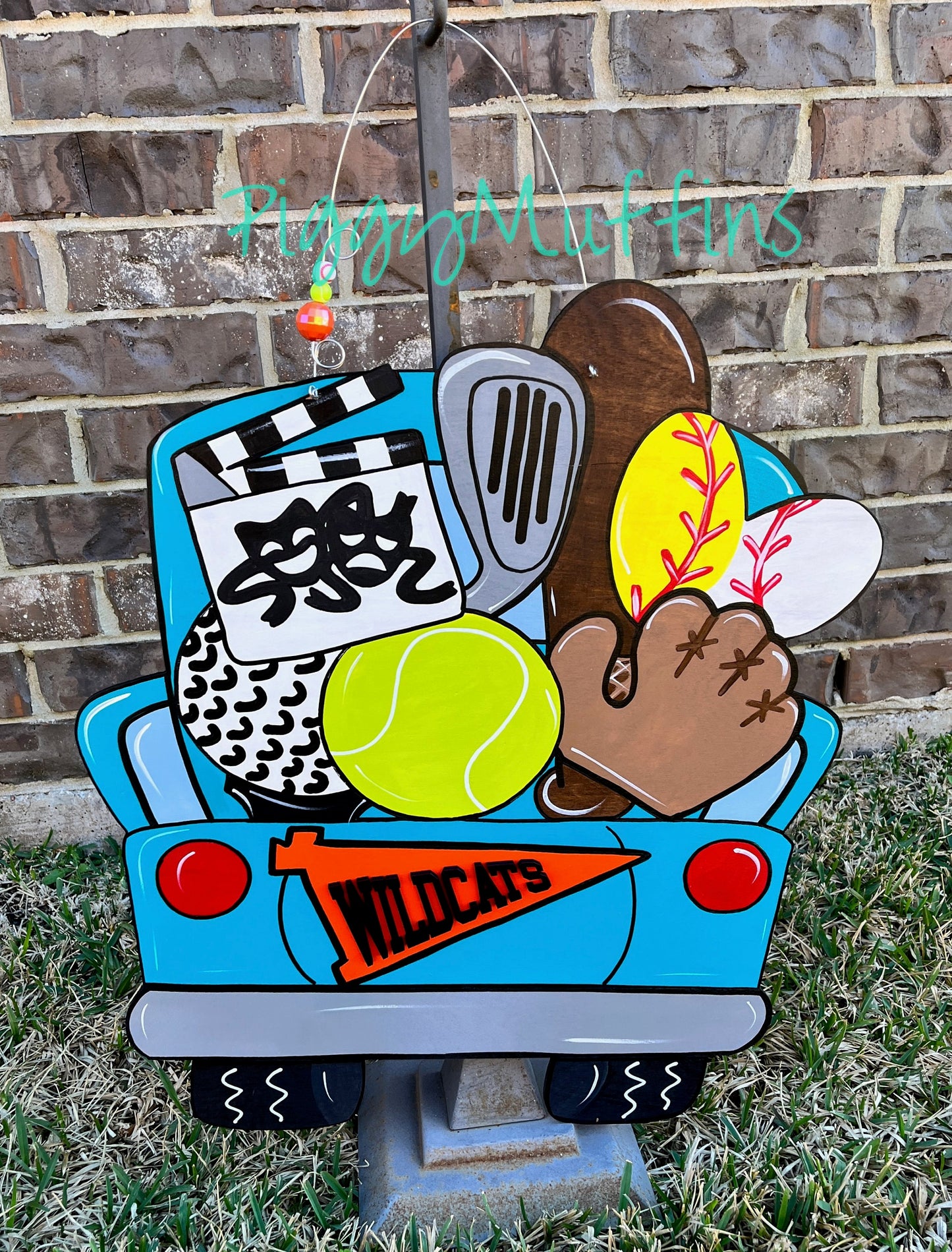 Customizable Sports Team Door Hanger: Baseball, Softball, Golf, Tennis