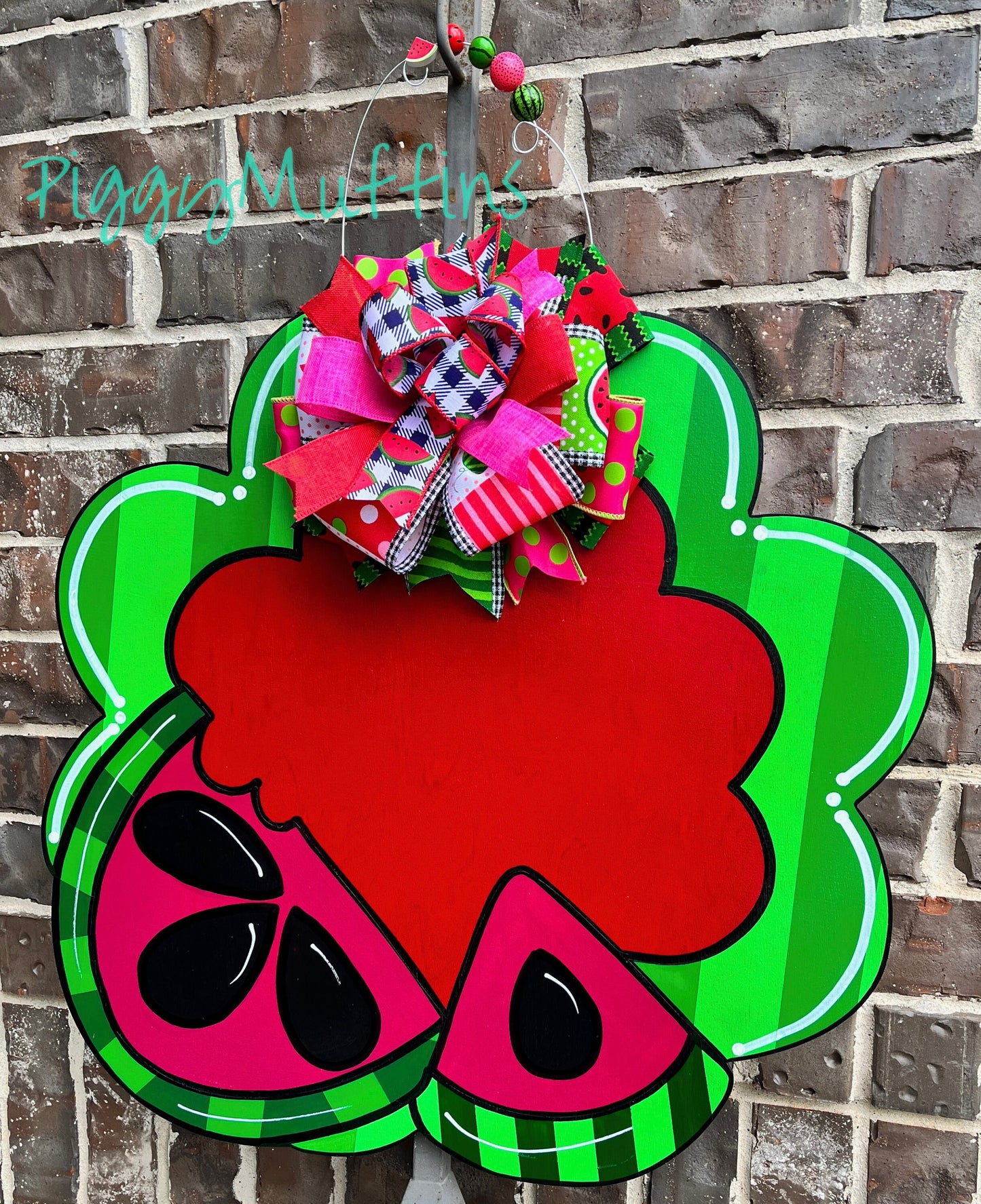 Watermelon Door Hanger - Summer Door Hanger - Watermelon Door Round Hanger