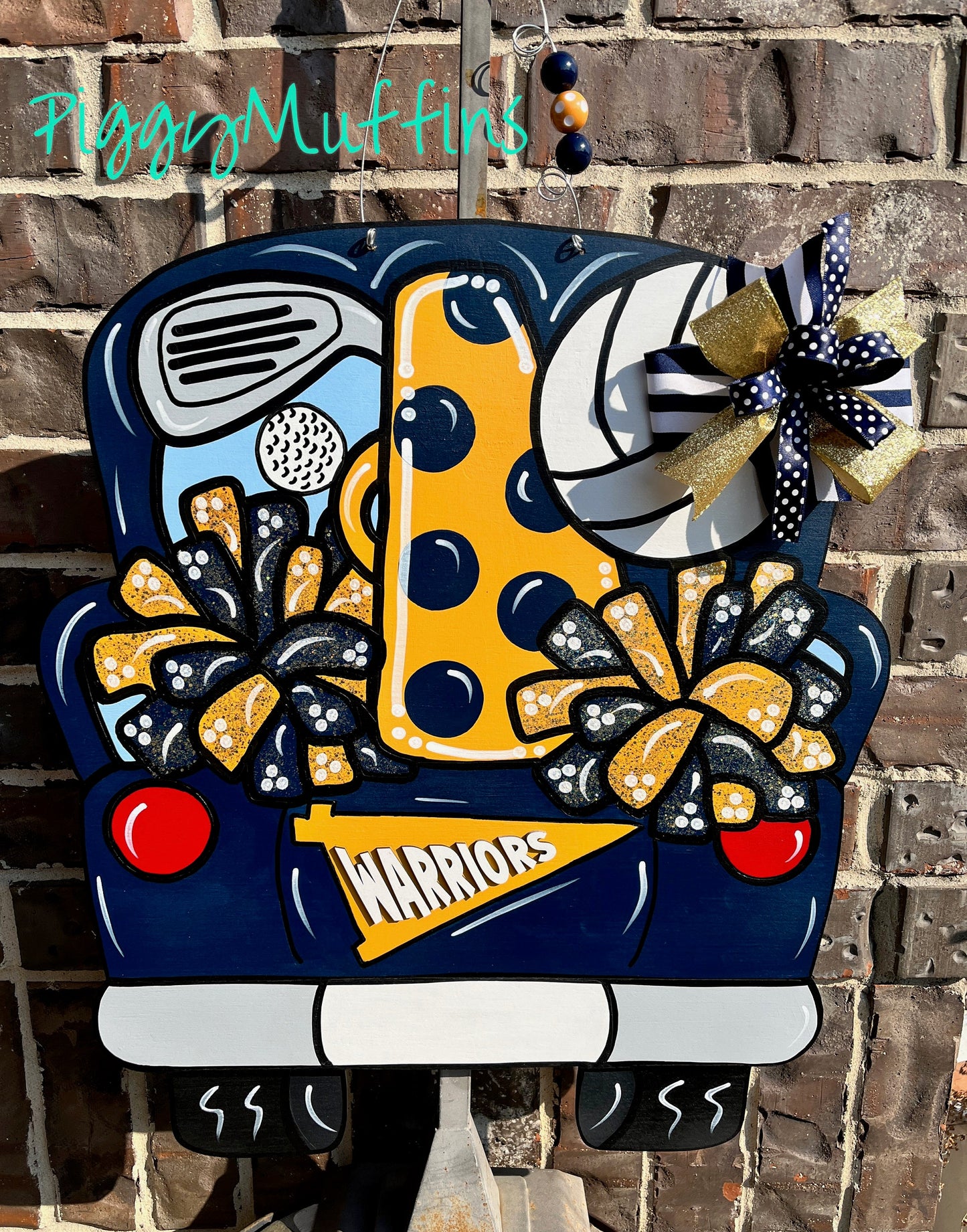 Customizable Sports Team Door Hanger: Baseball, Softball, Golf, Tennis