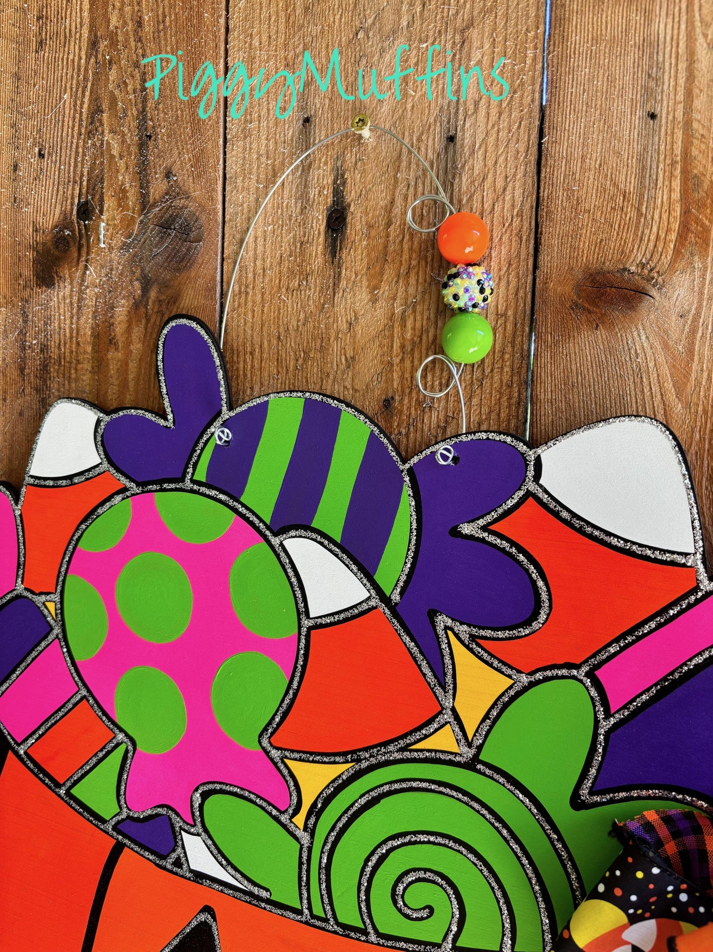 Halloween Door Hanger | Cute Whimsical Halloween Jack o LanternDoor Hanger | Halloween Wreath | Trick or Treat Wreath