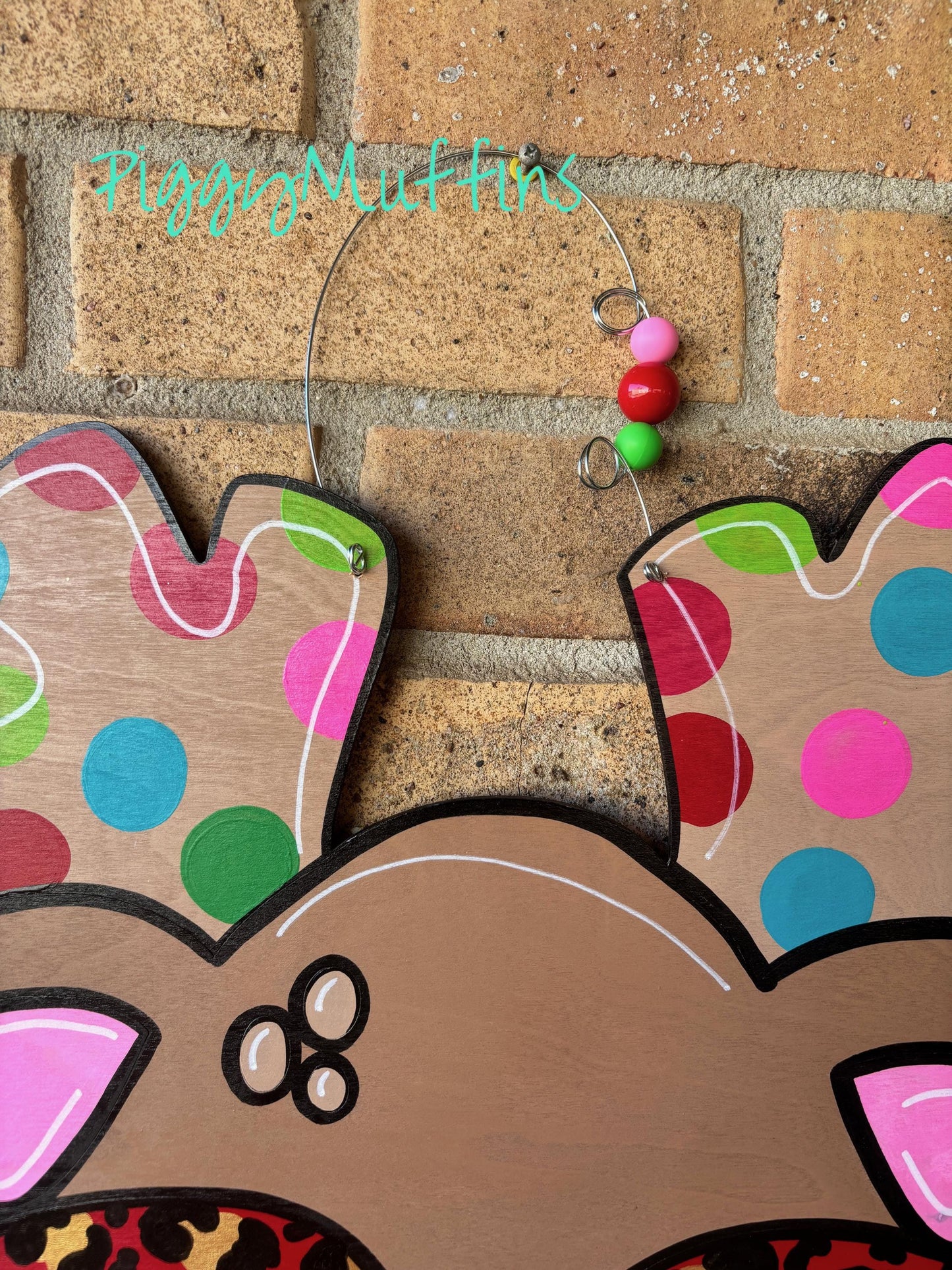 SHIPS TODAY! Reindeer Door Hanger | Christmas Door Hanger | Christmas Reindeer Wreath | Christmas Wreath | Reideer Wreath | PiggyMuffins