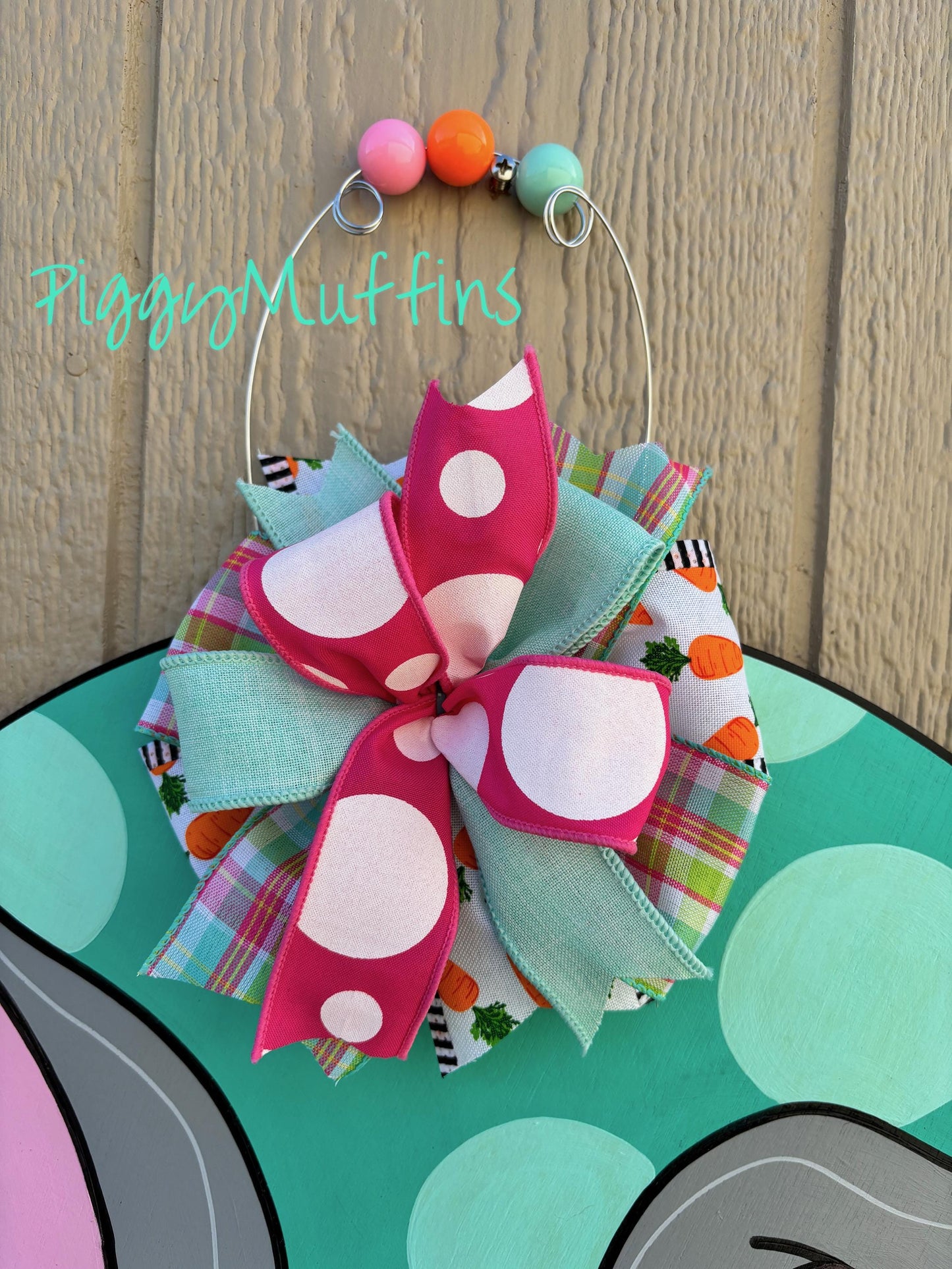 Bunny Door Hanger - Easter Door Hanger - Cute Bunny Door Hanger - Spring Door Hanger - Door Hanger - Bunny and Carrot - Piggymuffins