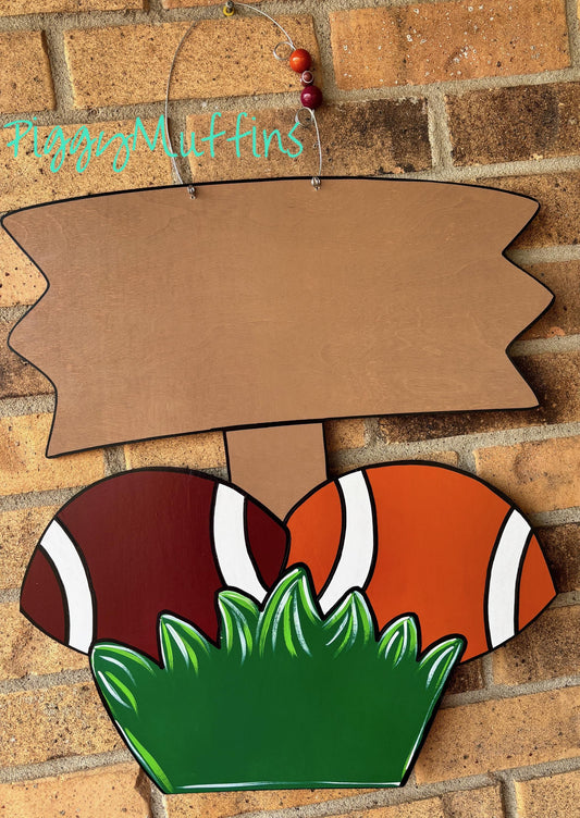 House Divided Football Door Hanger: Team Spirit Decor