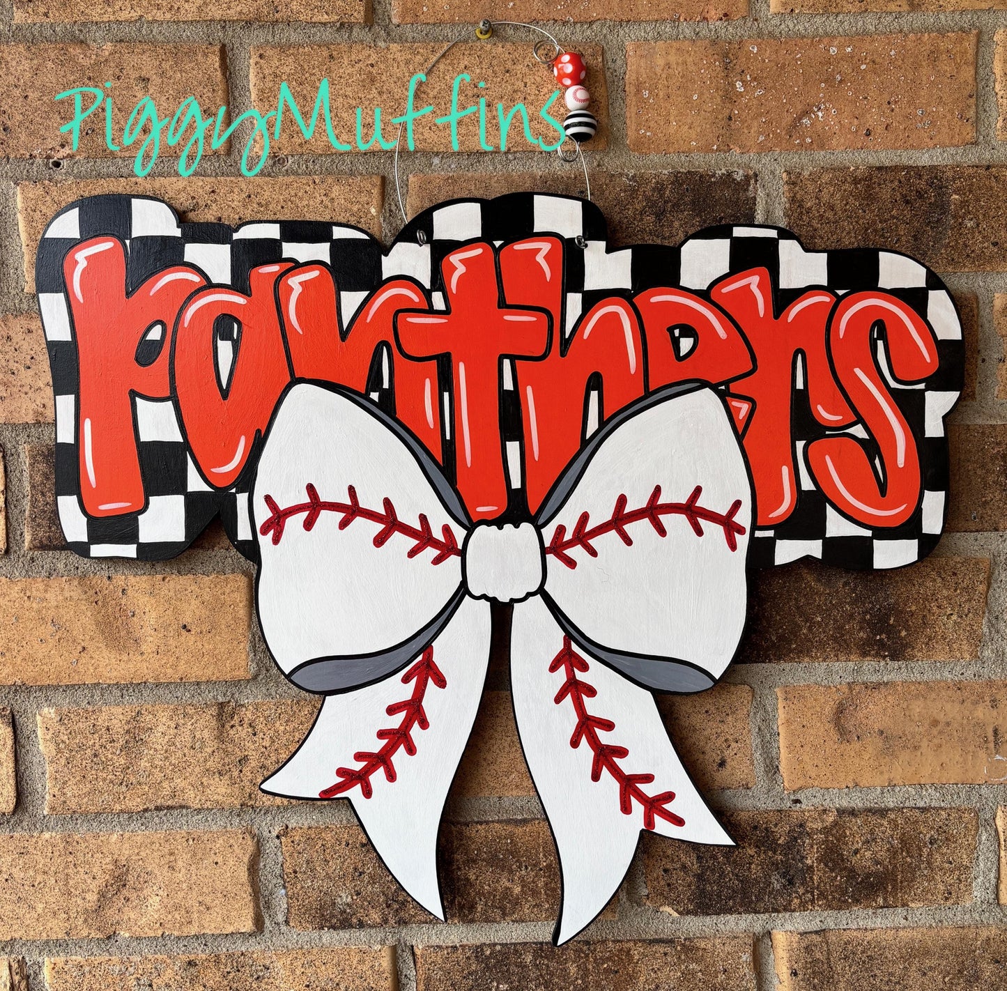 Customizable Sports Team Door Hanger: Baseball, Softball, Volleyball, Basketball