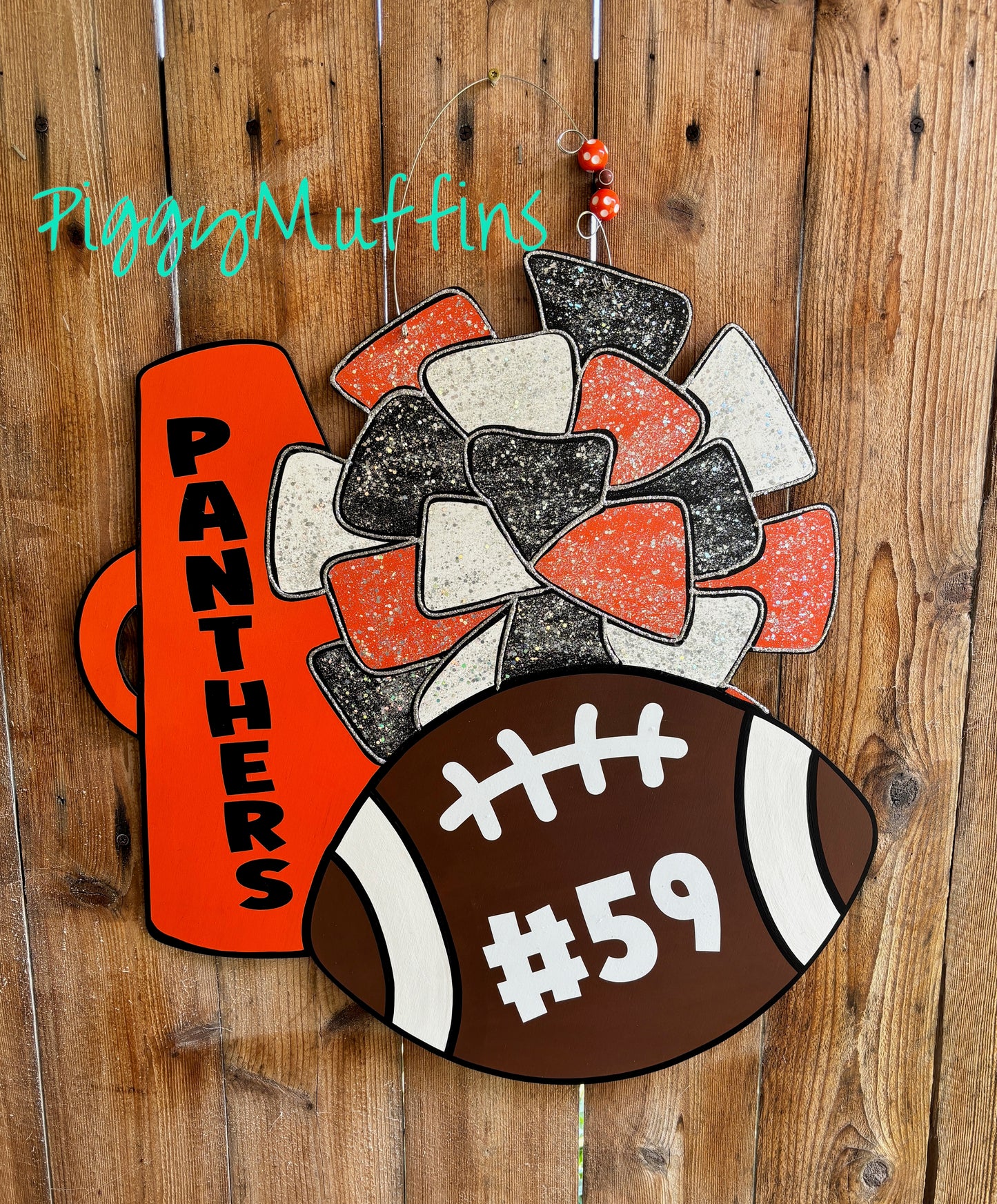 Football Door Hanger | School Spirit | FOOTBALL Decor | Cheerleader Door Hanger | Football Wreath | Friday Night Lights | Cheerleader Decor