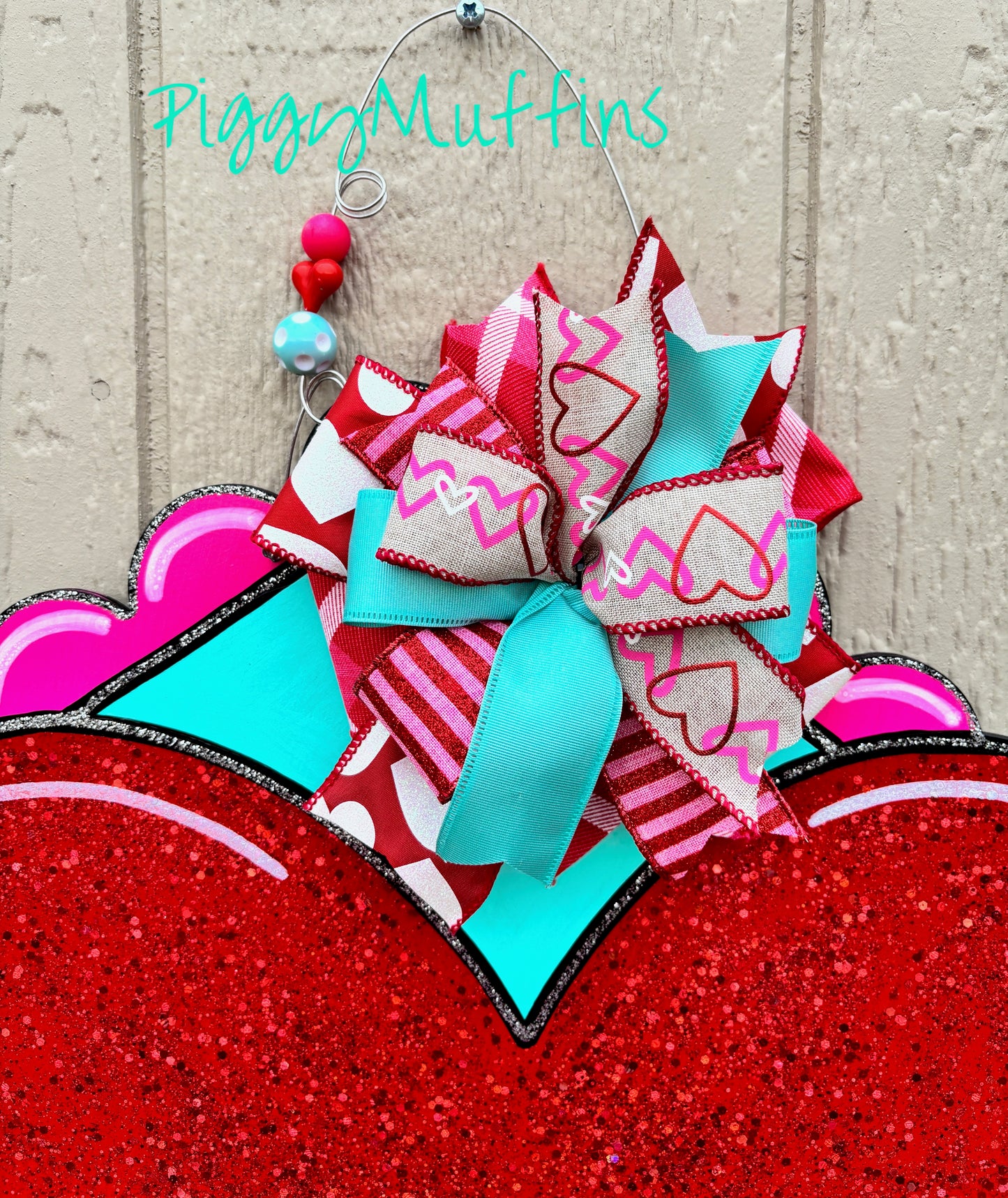 Valentine Door Hanger | Heart Door Hanger | Love Letter | Valentine Wreath | Heart Wreath | Valentine | Piggymuffins