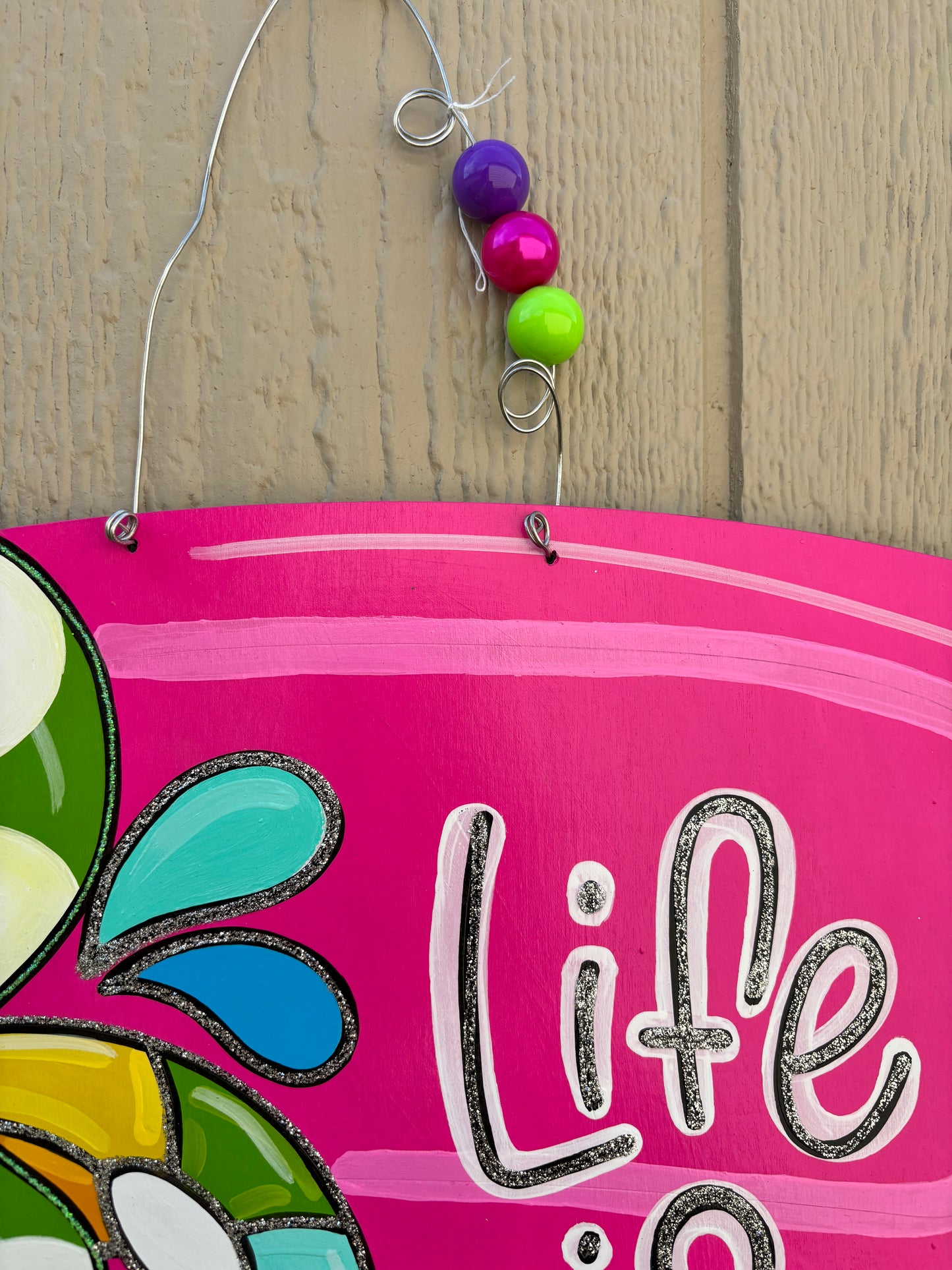 Pool Door Hanger: Summer Beach House Wreath, Pool Party Sign