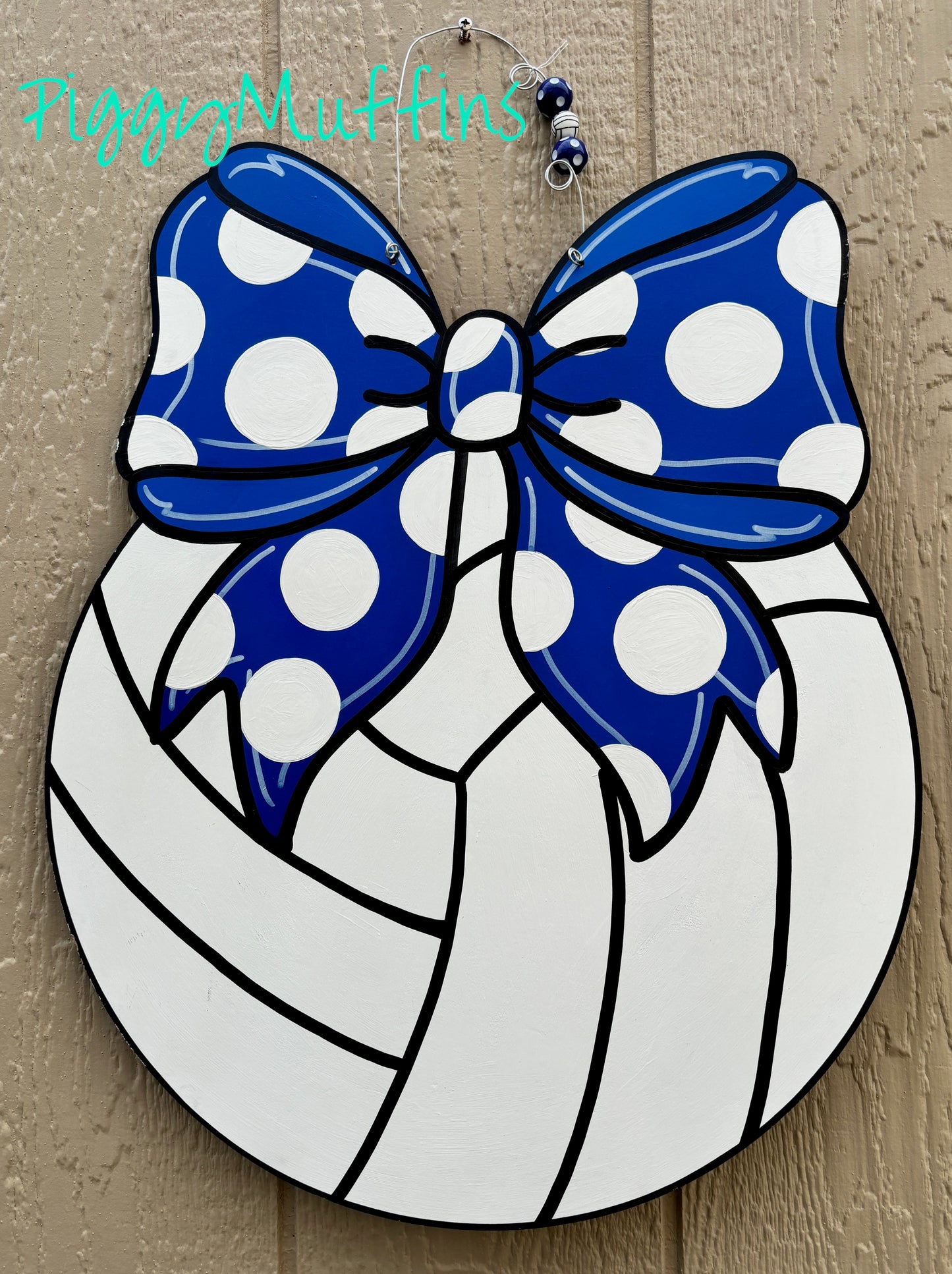 Custom Volleyball Door Hanger: Sports Wreath, Team Decor