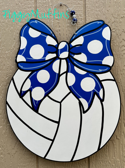 Custom Volleyball Door Hanger: Sports Wreath, Team Decor