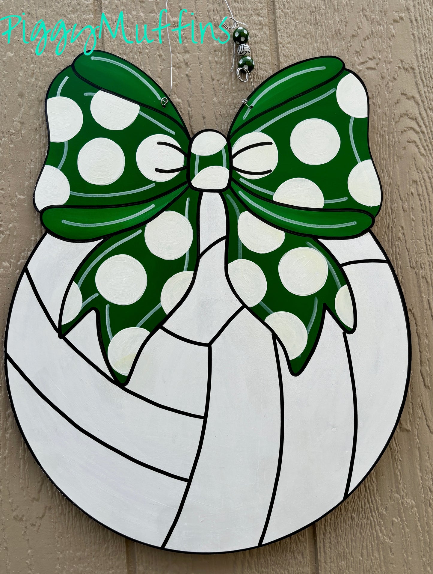 Custom Volleyball Door Hanger: Sports Wreath, Team Decor
