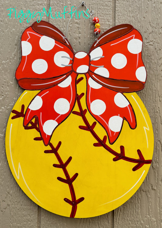 Softball Door Hanger | School Spirit | BASEBALL Decoration | Softball Team Door Hanger | BaseballDoor Hanger | Sports Door Hanger