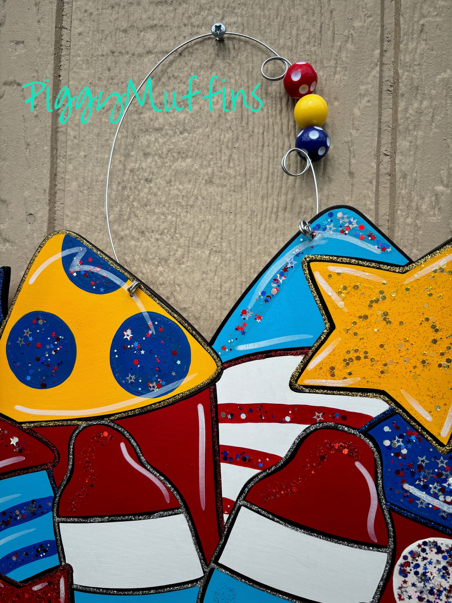 4th of July Door Hanger | Memorial Day Door Hanger | Red White and Blue Door Hanger | Patriotic America Door Hanger | Door Hanger