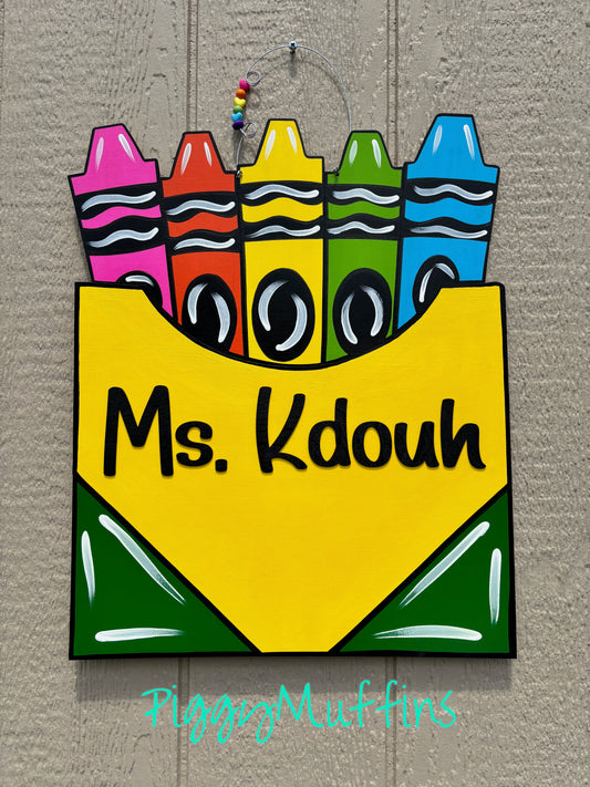 Crayon Box Teacher Door Hanger: Classroom Decor