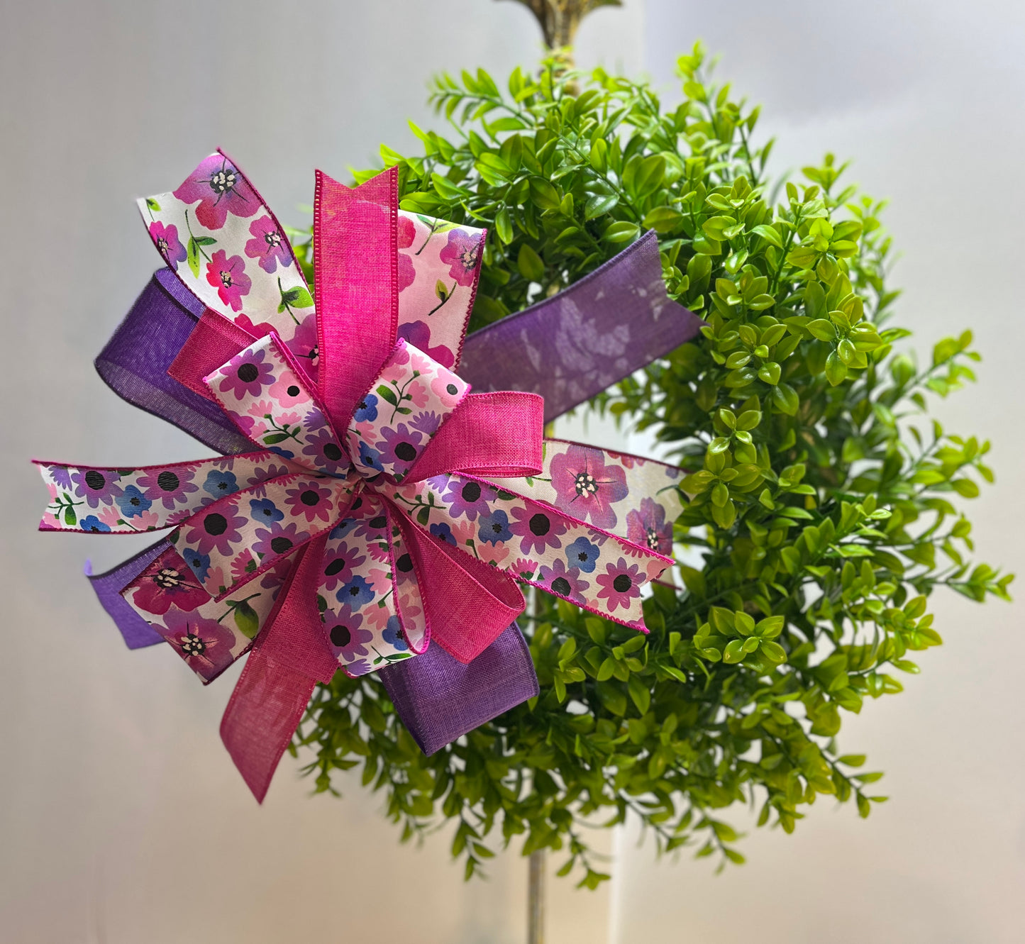 Spring Wreath Bow, Easter Wreath Bow, Spring Lantern Bow, Easter Basket Bow, Spring Bow for Wreath, Spring Door Hanger Bow, Spring Porch Bow