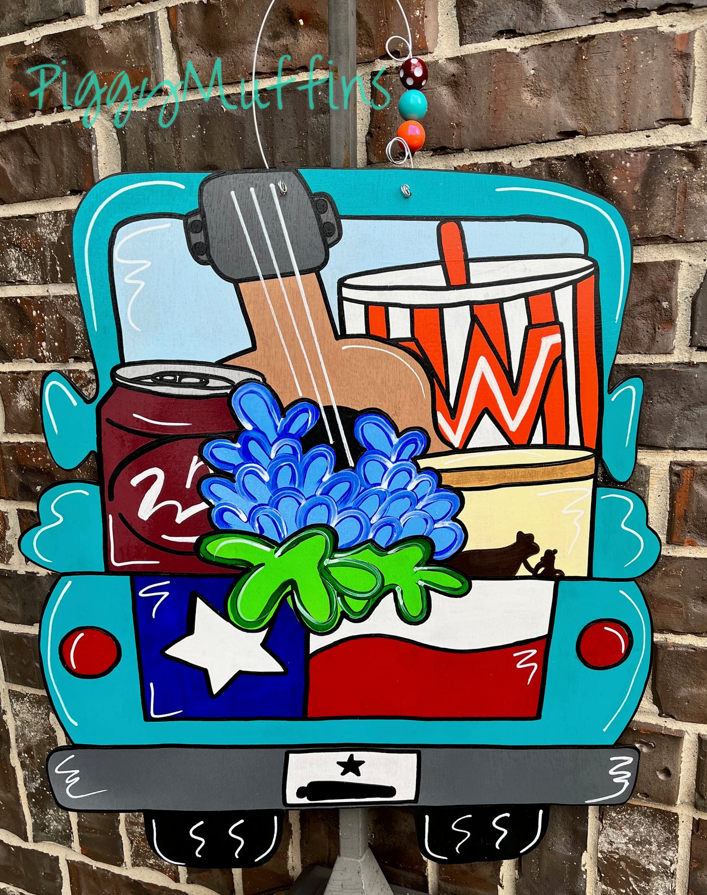 Texas Door Hanger - Texas Truck Door Hanger - Texas Theme Door Hanger