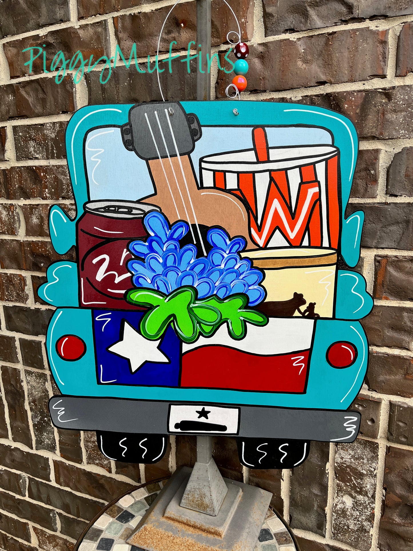 Texas Door Hanger - Texas Truck Door Hanger - Texas Theme Door Hanger