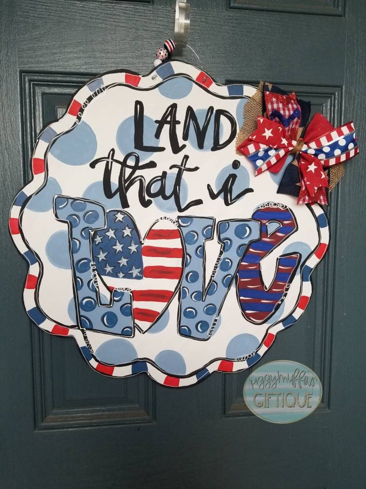 Patriotic Door Hanger: 4th of July, Memorial Day