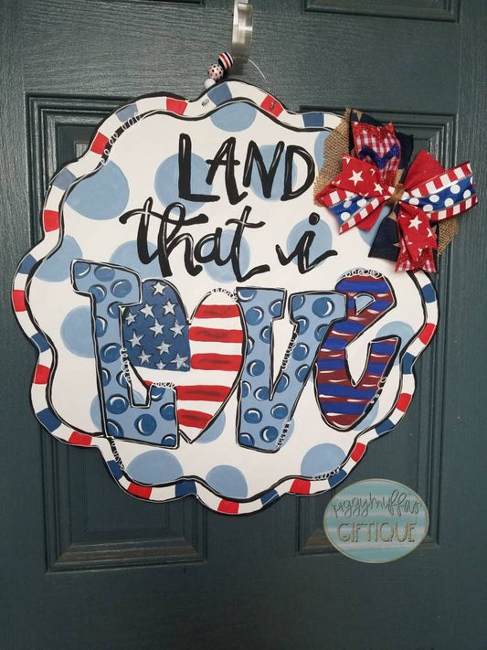 Patriotic Door Hanger: 4th of July, Memorial Day