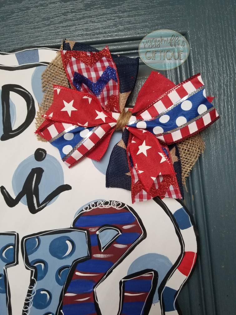 Patriotic Door Hanger: 4th of July, Memorial Day