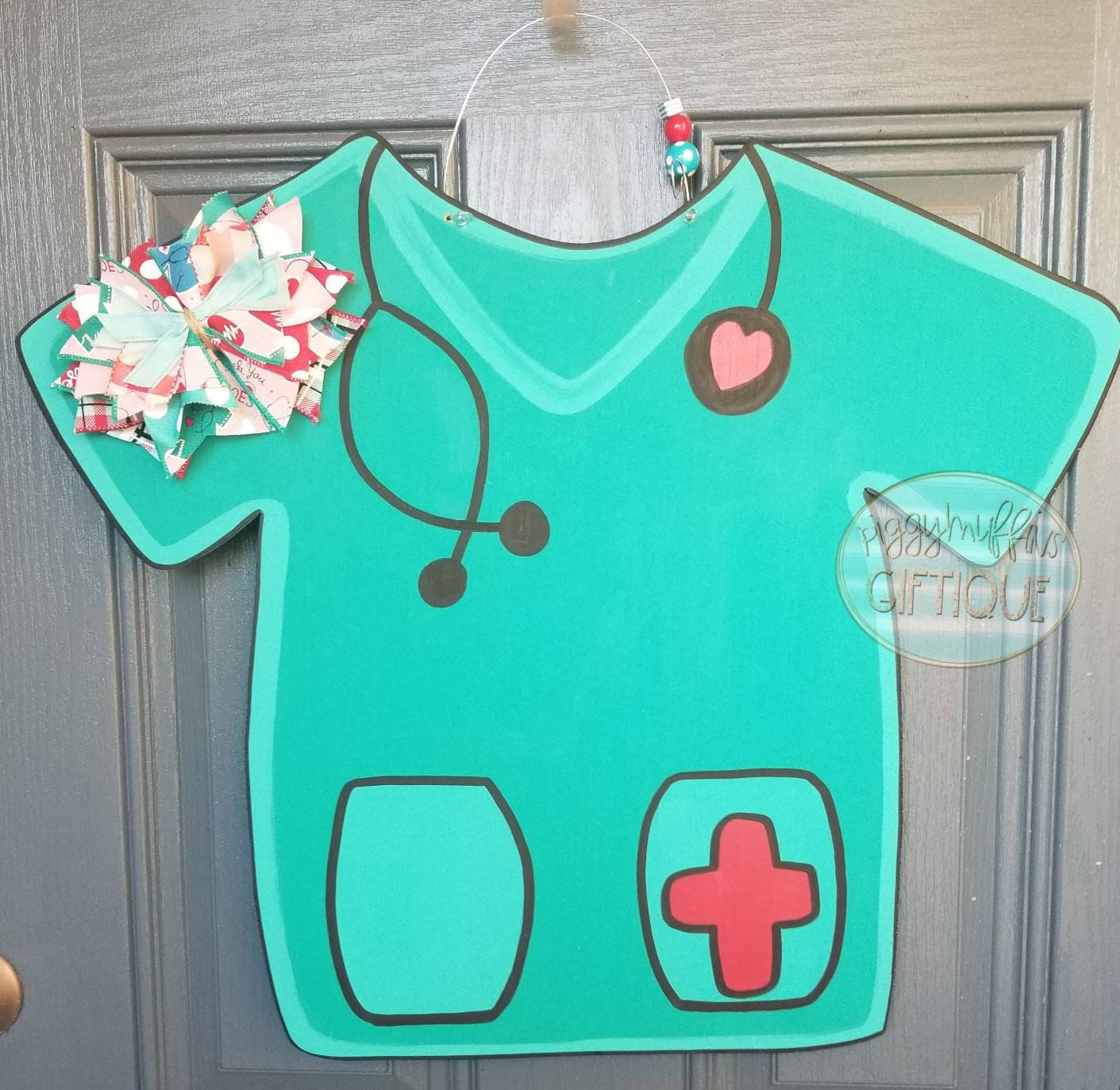 Healthcare Worker Scrub Door Hanger: Appreciation Gift
