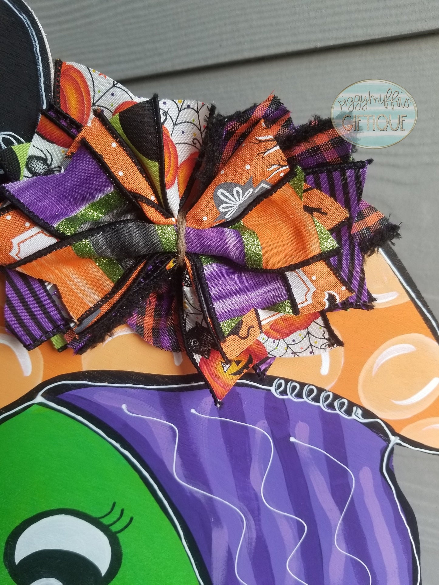 Halloween Door Hanger | Witch Door Hanger | Fall Door Hanger | Cute Whimsical Halloween Trick or Treat Witch Door Hanger |  Door Hanger