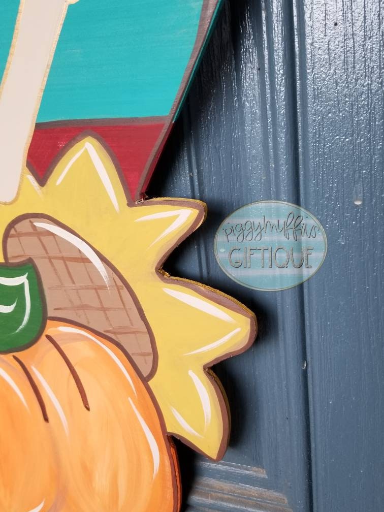 Fall Door Hanger | Gorgeous fall seasonal door hanger | Fall wreath | Fall pumpkin door hanger | fall pumpkin wreath | Door Hanger