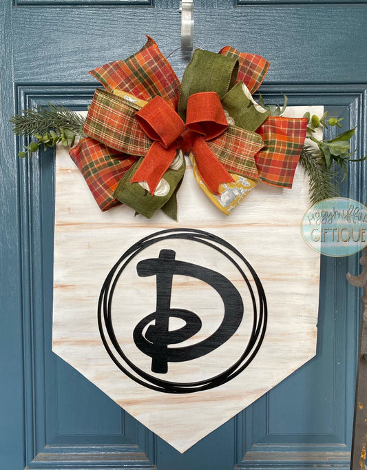 Custom Monogram Door Hanger | Fall Farmhouse Door Hanger | Classic Door Hanger | Personalized Door Hanger | Fall Door Hanger | Door Hanger