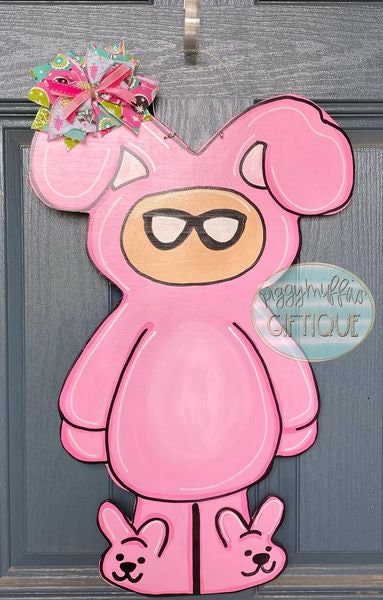 Ralphie Bunny Suit Christmas door hanger | Christmas door hanger |Christmas Story Inspired Door Hanger| Door Hanger