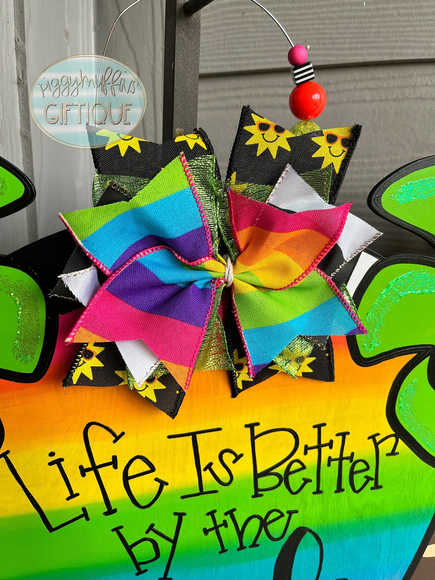 Summer Door Hanger - Life is Better by the Beach Door Hanger -  Beach Theme Door Hanger