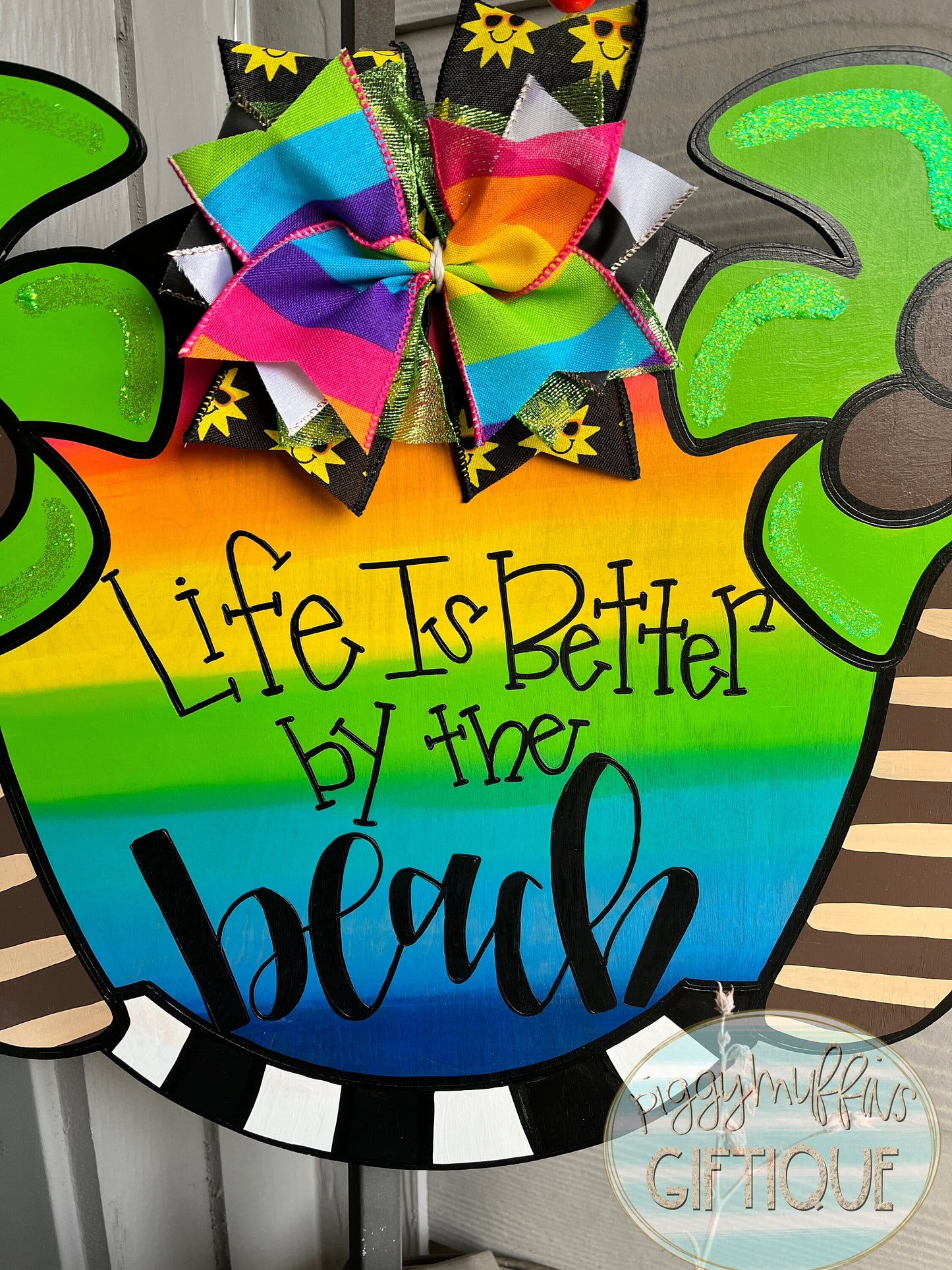 Summer Door Hanger - Life is Better by the Beach Door Hanger -  Beach Theme Door Hanger