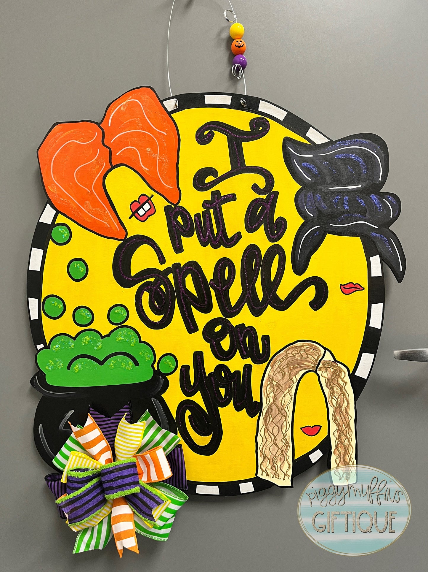 Halloween Door Hanger | Halloween Witch Sisters Door Hanger | I put a spell on you | Sanderson Sisters | Fall Door Hanger | Door Hanger