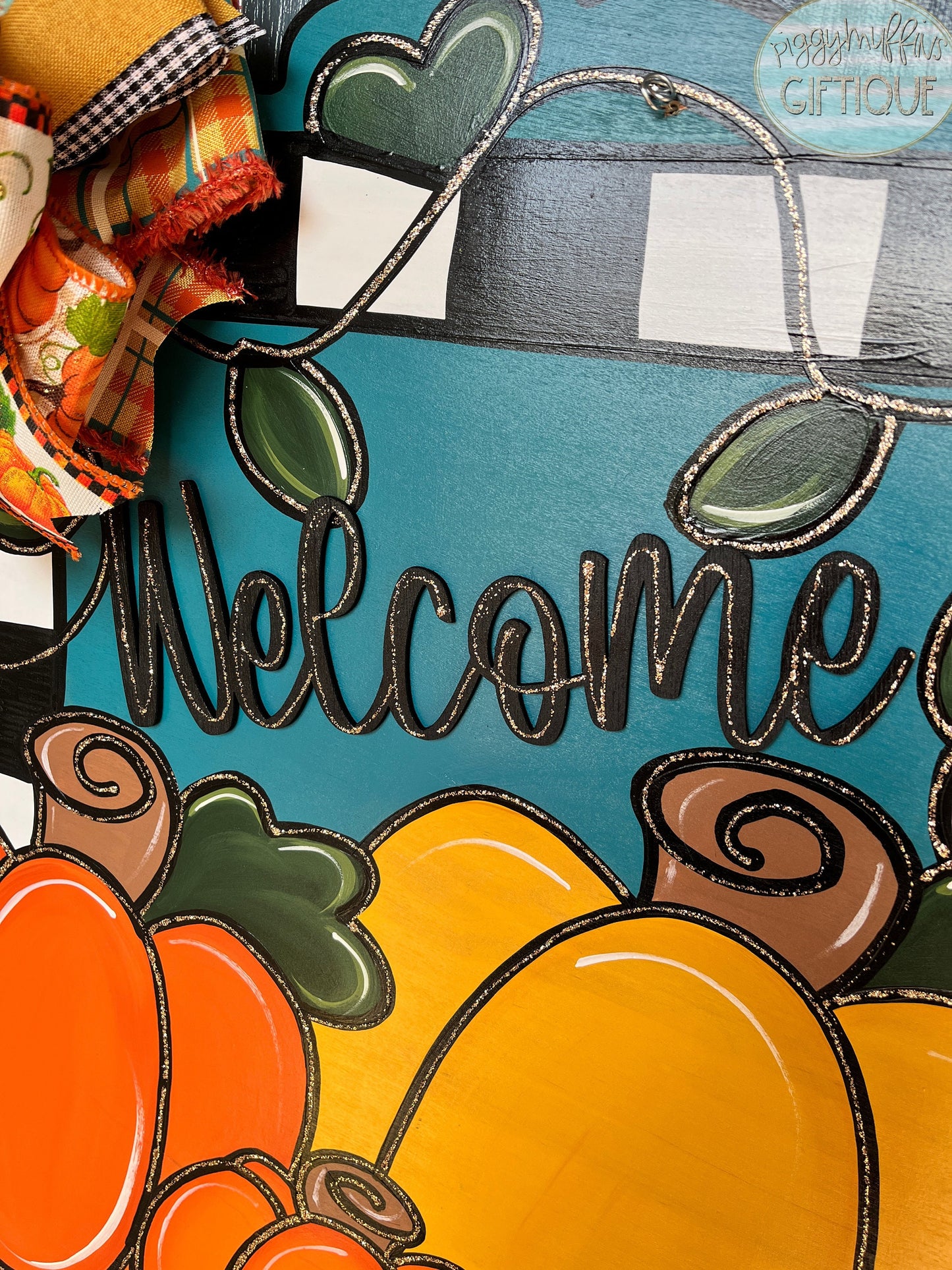 Fall Door Hanger | Fall pumpkin welcome door hanger | Door Hanger