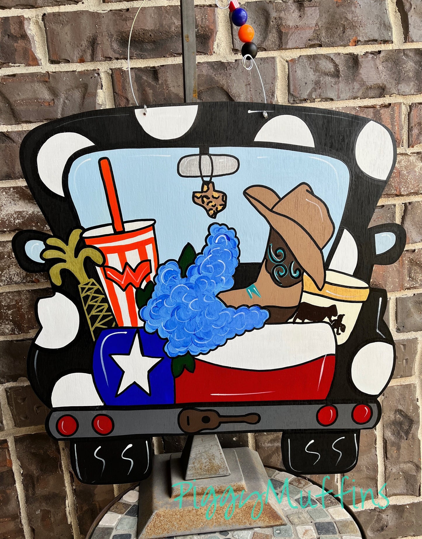 Texas Door Hanger - Texas Truck Door Hanger - Texas Theme Door Hanger