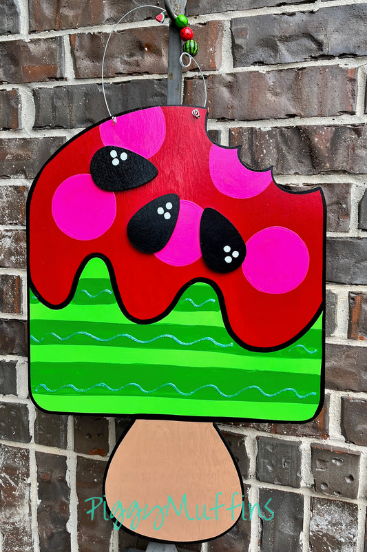 Watermelon Door Hanger - Summer Door Hanger - Watermelon Popsicle Door Hanger