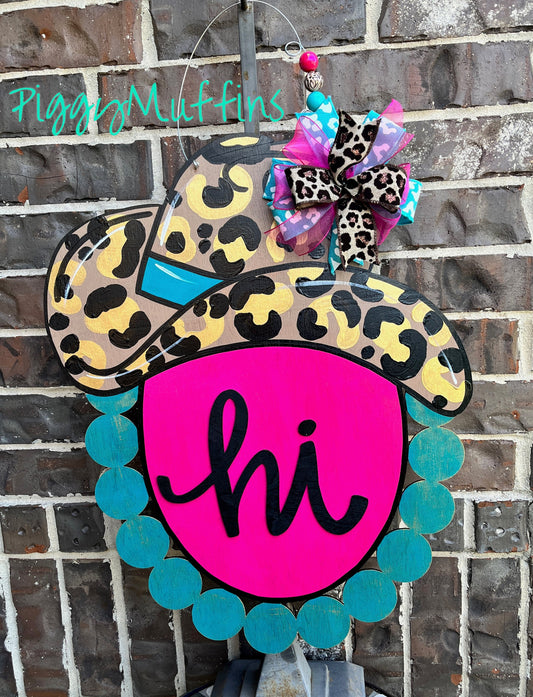 Cowboy Hat Door Hanger | Texas Door Hanger |  Cowgirl Door Hanger | Cowboy Door Hanger | PiggyMuffins