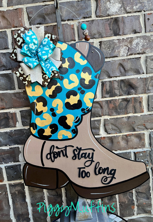 Cowboy Boot Door Hanger | Texas Door Hanger | Boot Door Hanger | Cowgirl Door Hanger | Cowboy Door Hanger