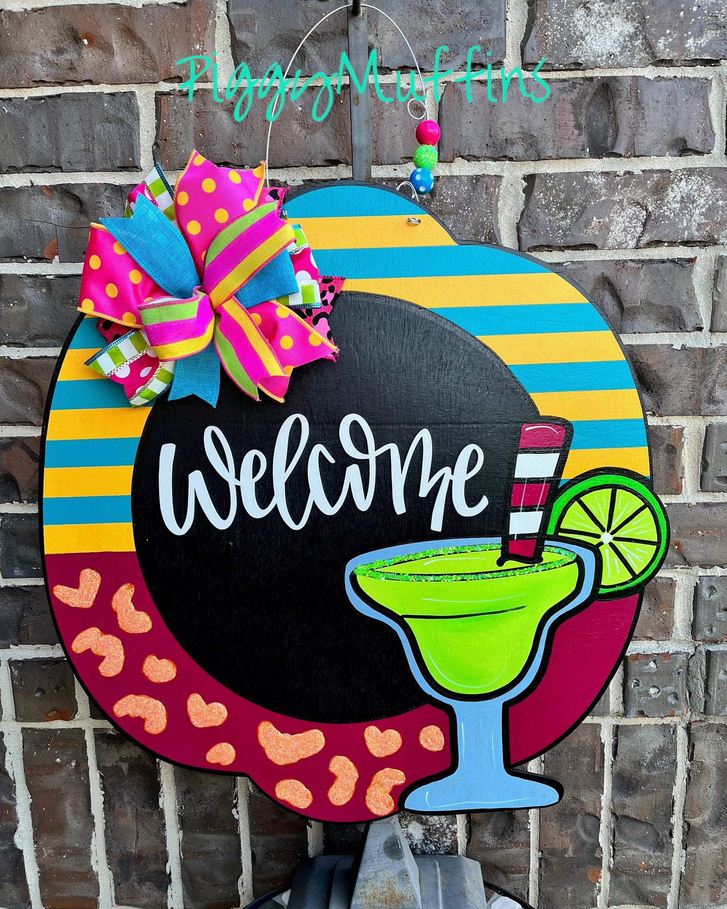 Margarita Door Hanger - Cocktail Door Hanger - Summer Door Hanger -  Door Hanger - Cocktail Patio Sign