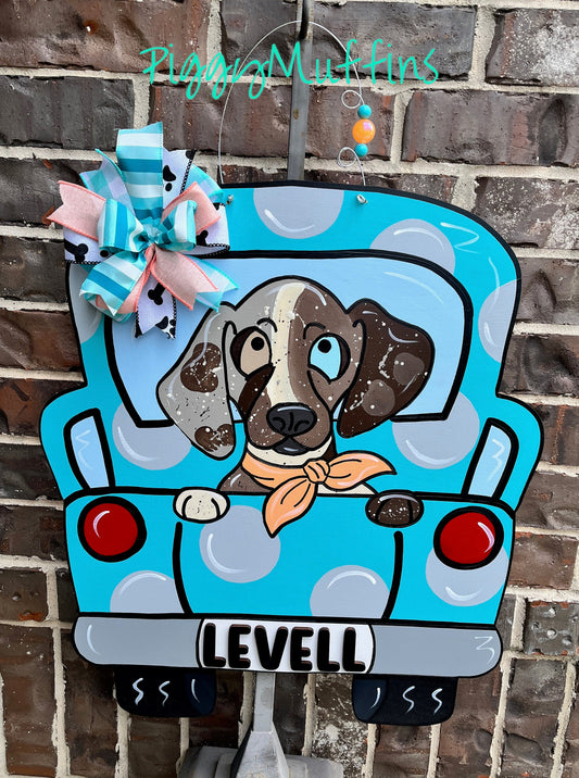 Dachshund Door Hanger | Dachshund Wreath | Weenie Dog Door Hanger | Weenie Dog Wreath | Dog Door Hanger | Door Hanger | PiggyMuffins