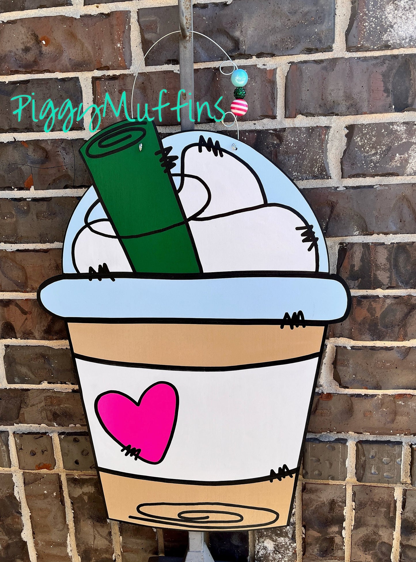 Coffee Door Hanger | Teacher Door Hanger |  Classroom Door Hanger | All Occasion Door Hanger | PiggyMuffins