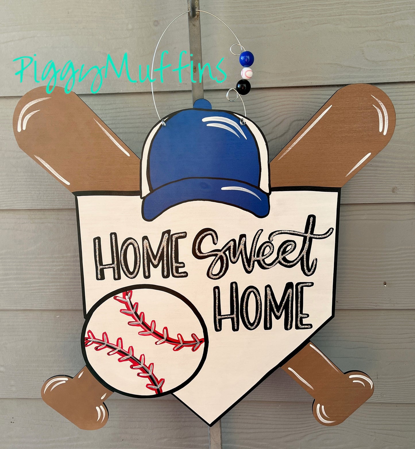 Baseball Door Hanger | School Spirit | BASEBALL Decoration | Home Sweet Home Door Hanger | Baseball Wreath | Sports Door Hanger