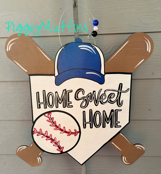Baseball Door Hanger | School Spirit | BASEBALL Decoration | Home Sweet Home Door Hanger | Baseball Wreath | Sports Door Hanger