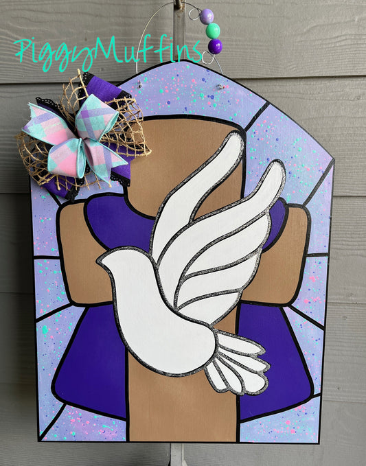SHIPS TODAY! Easter Door Hanger | Cross Door Hanger | Easter Wreath | Spring Door Hanger| Spring Wreath | PiggyMuffins | Spring Decor