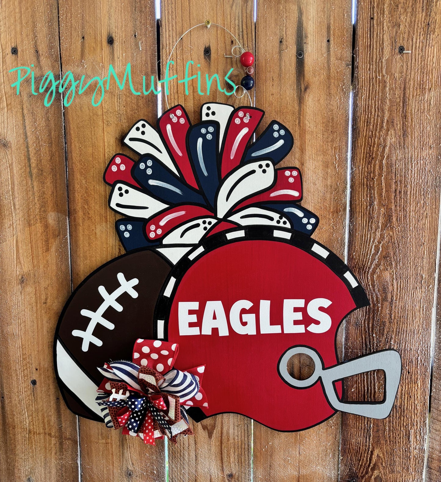 Football Team Door Hanger:  School Sprit Decor