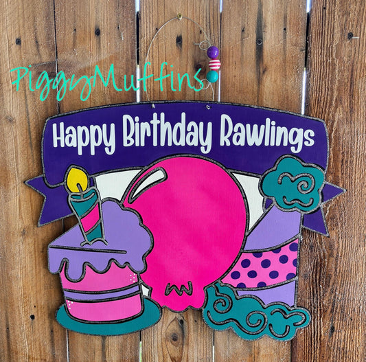 Birthday Door Hanger - Birthday Wreath - Birthday Decoration - Party Decoration - Party Wreath - Party Door Hanger - Door Hanger